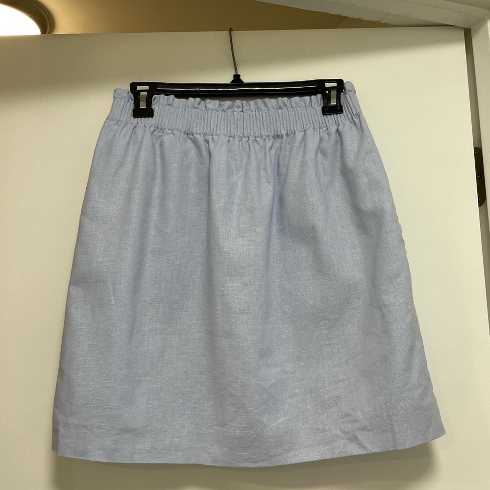 J Crew Mid-Length Skirt/ Light Blue